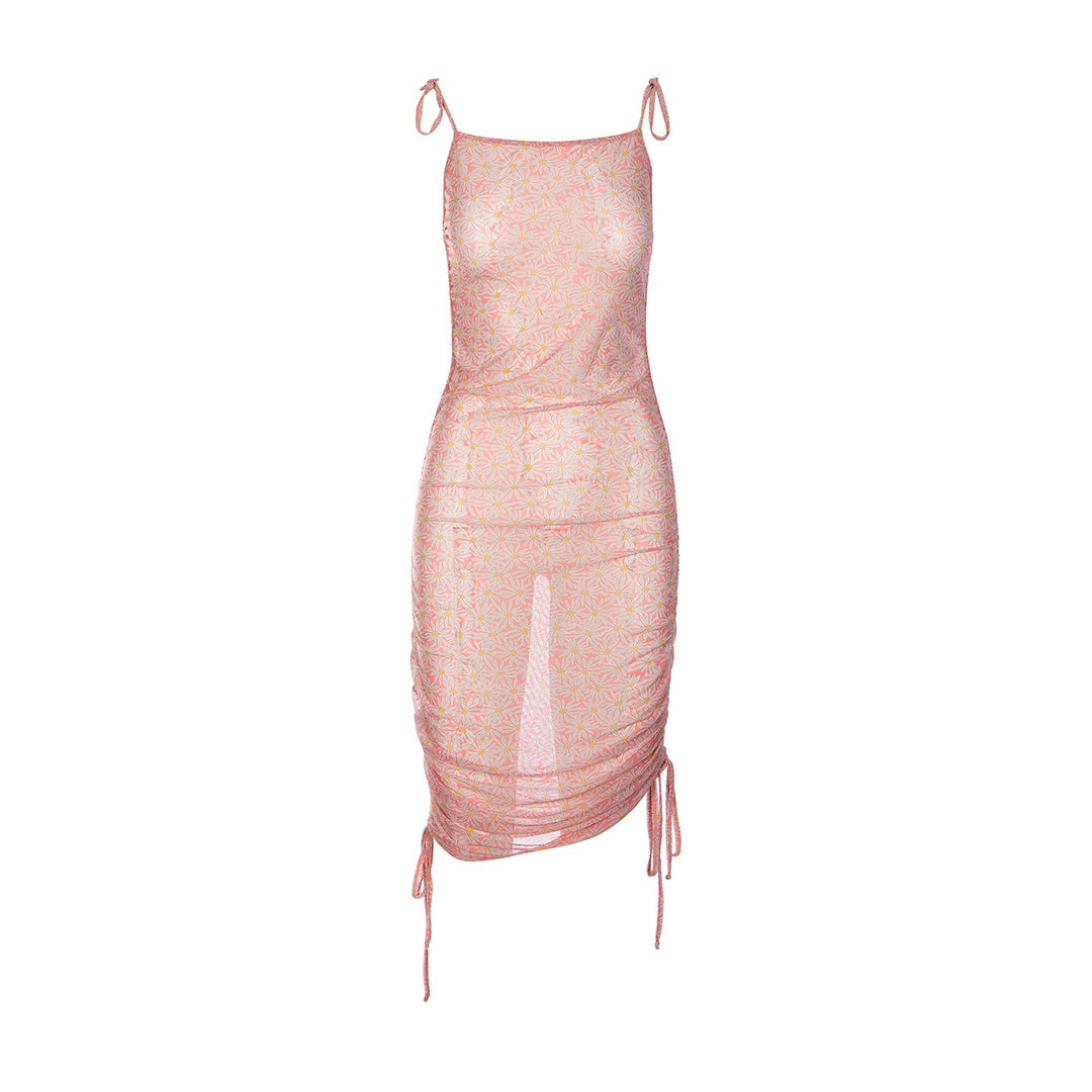 Mesh Ruched Dress | Daisies