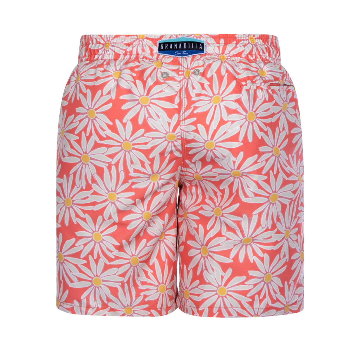 Long Swim Shorts | Daisies / Pink