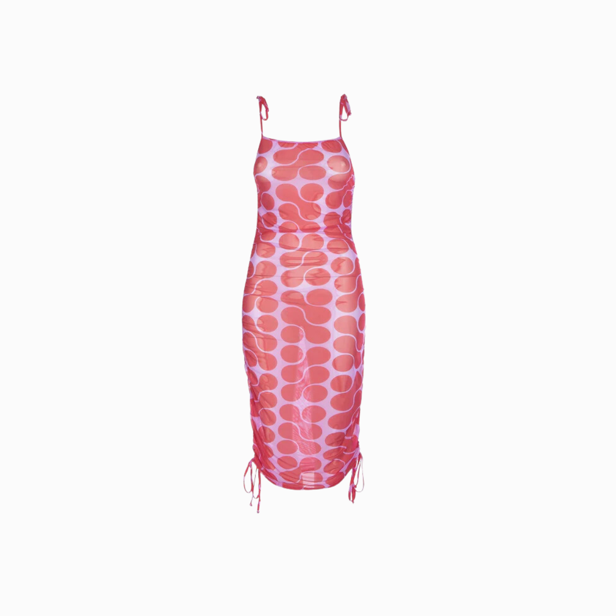 Mesh Ruched Dress | Lava Lamp