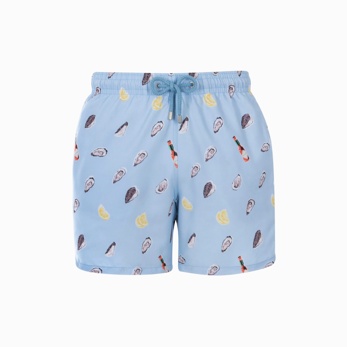 Mid-length Swim Shorts | Oysters / Baby Blue