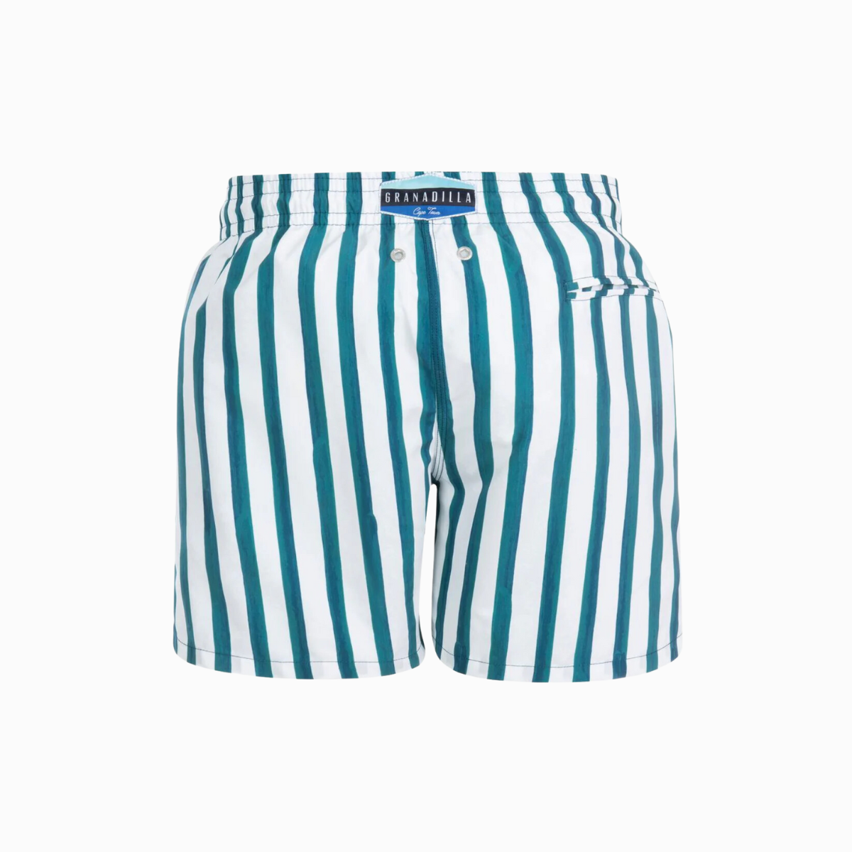 Mid-length Swim Shorts | Stripes / Green