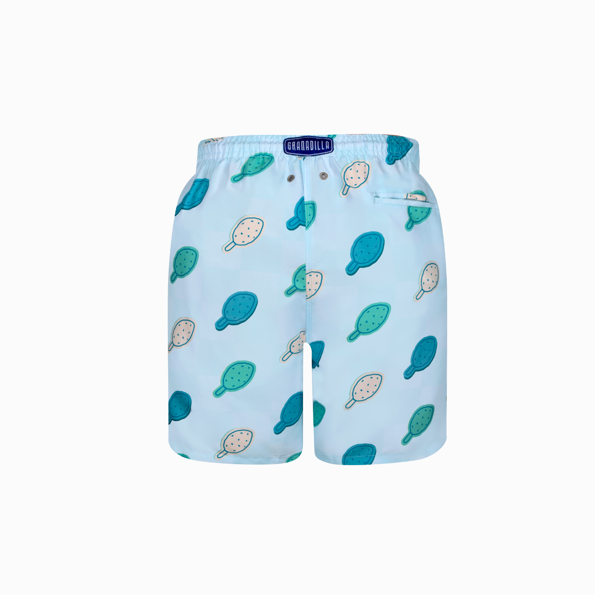 Long Swim Shorts | Checkerboard Lolly / Blue