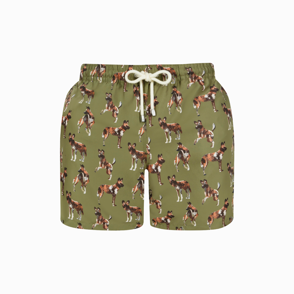 Mid-length Swim Shorts | Wild Dogs / Olive