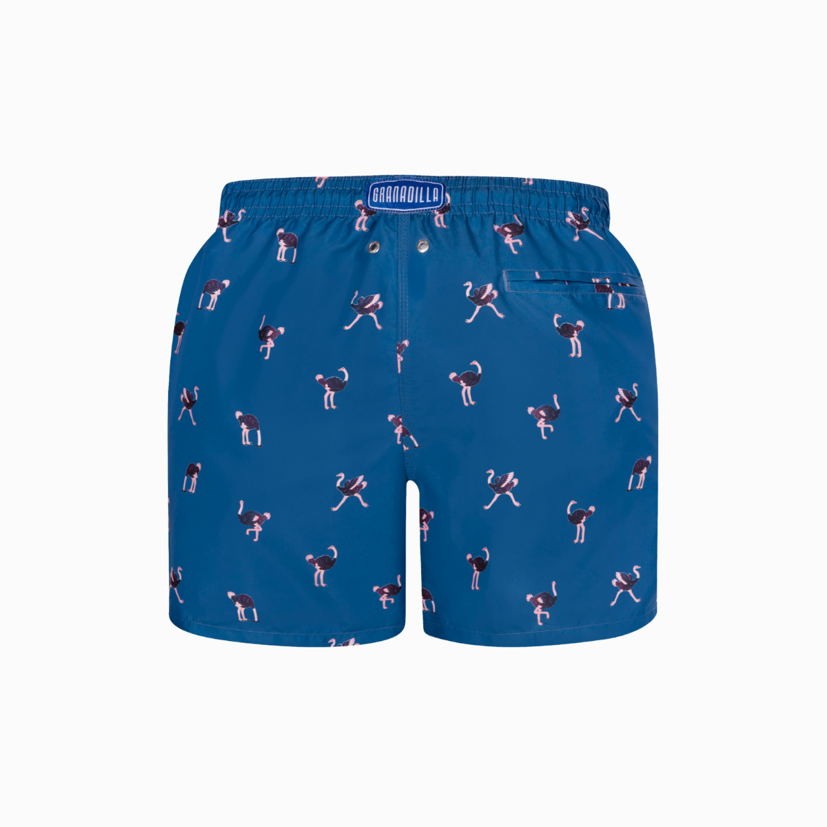 Mid-length Swim Shorts | Ostrich / Blue