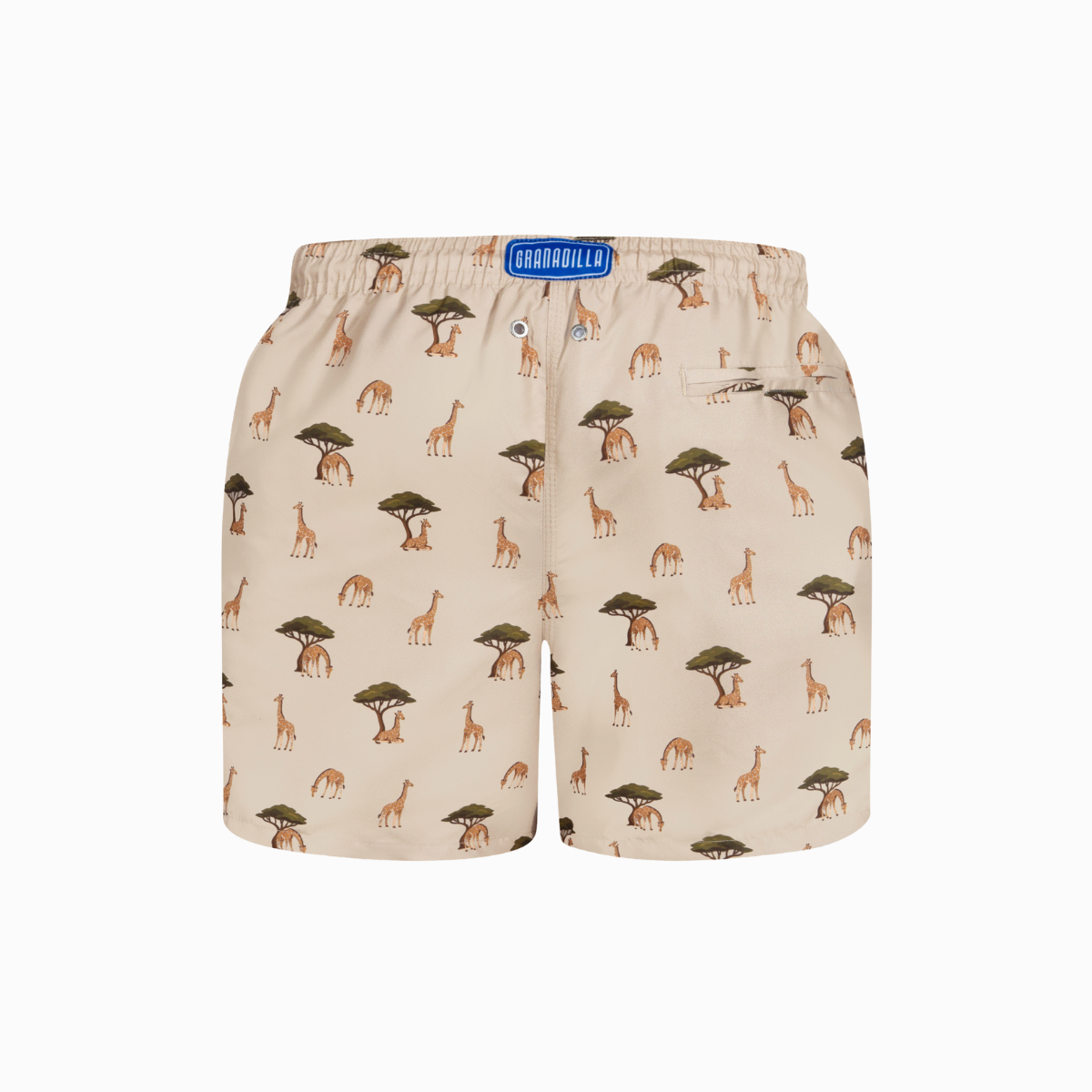 Mid-length Swim Shorts | Giraffes / Stone