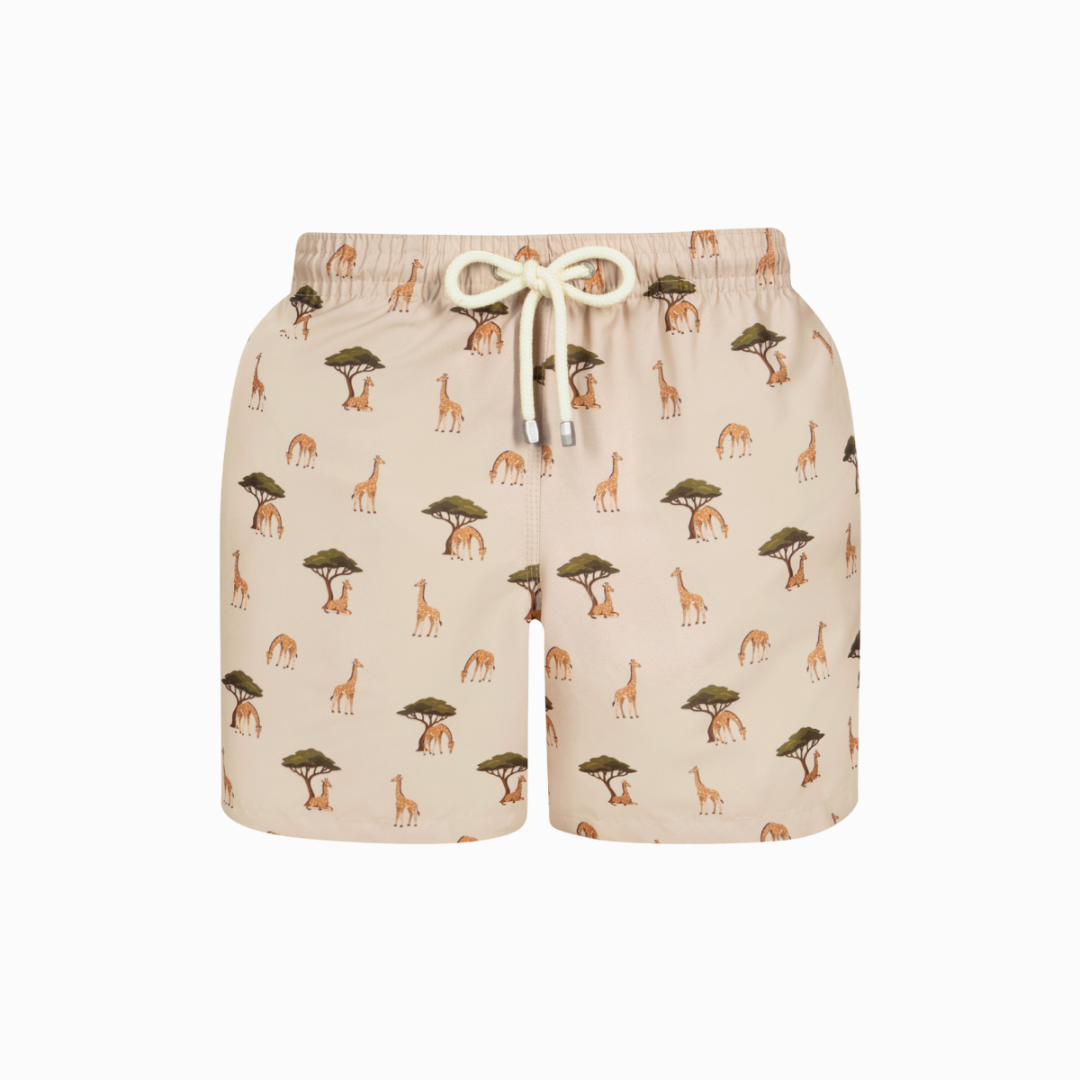 Mid-length Swim Shorts | Giraffes / Stone