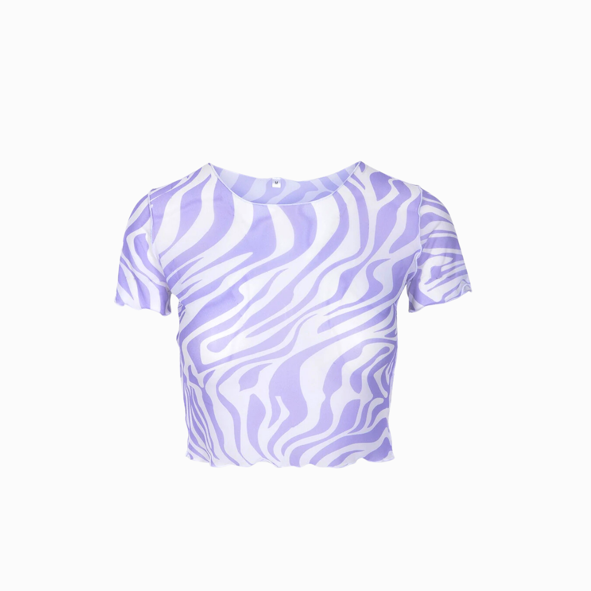 Mesh Crop Top | Zebra Lilac