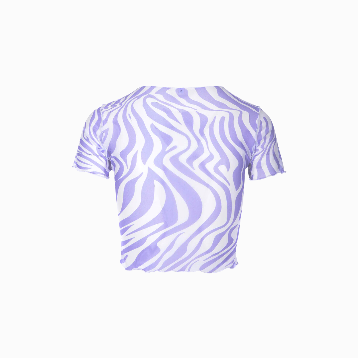 Mesh Crop Top | Zebra Lilac