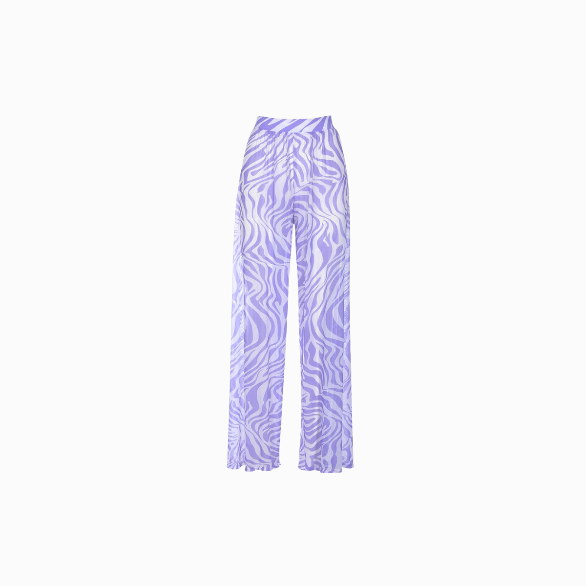 Mesh Wide Leg Pants | Zebra Lilac