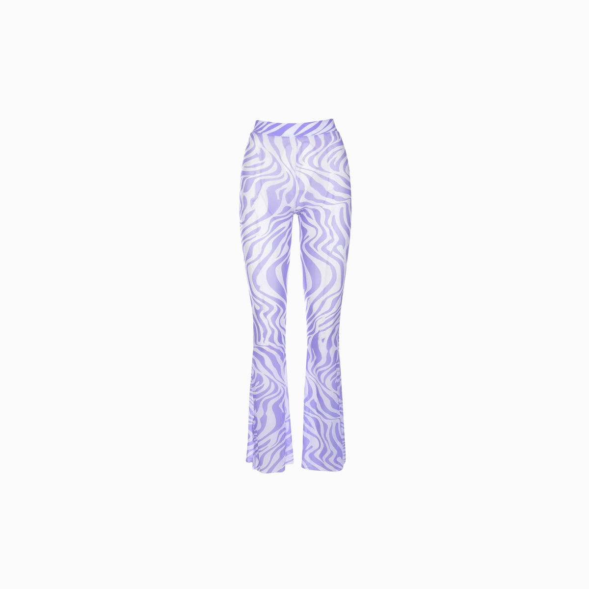 Mesh Flare Pants | Zebra Lilac