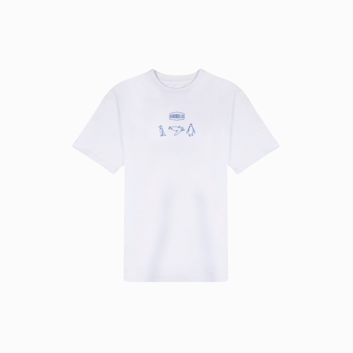 White Tee | Penguin / Blue