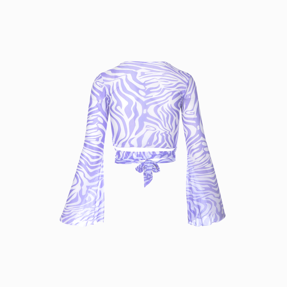 Mesh Wrap Top | Zebra Lilac