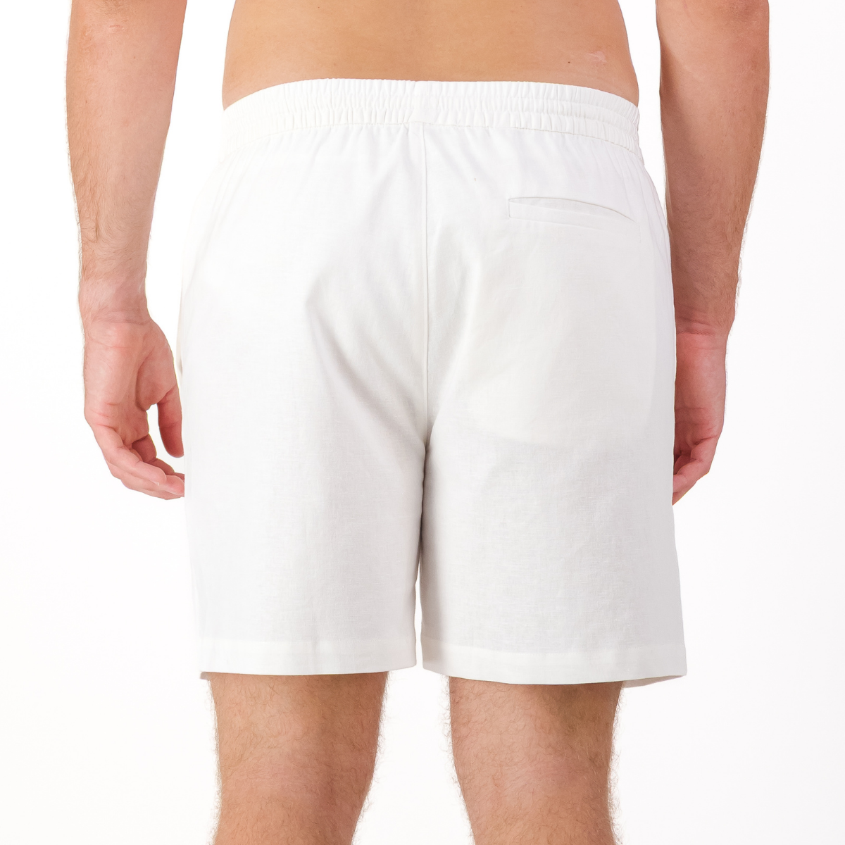 Mens Pull on Shorts / White