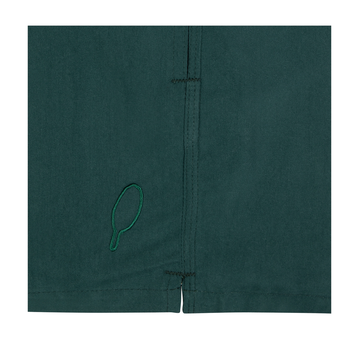 Mid-Length | Plain Embroidery  / Emerald