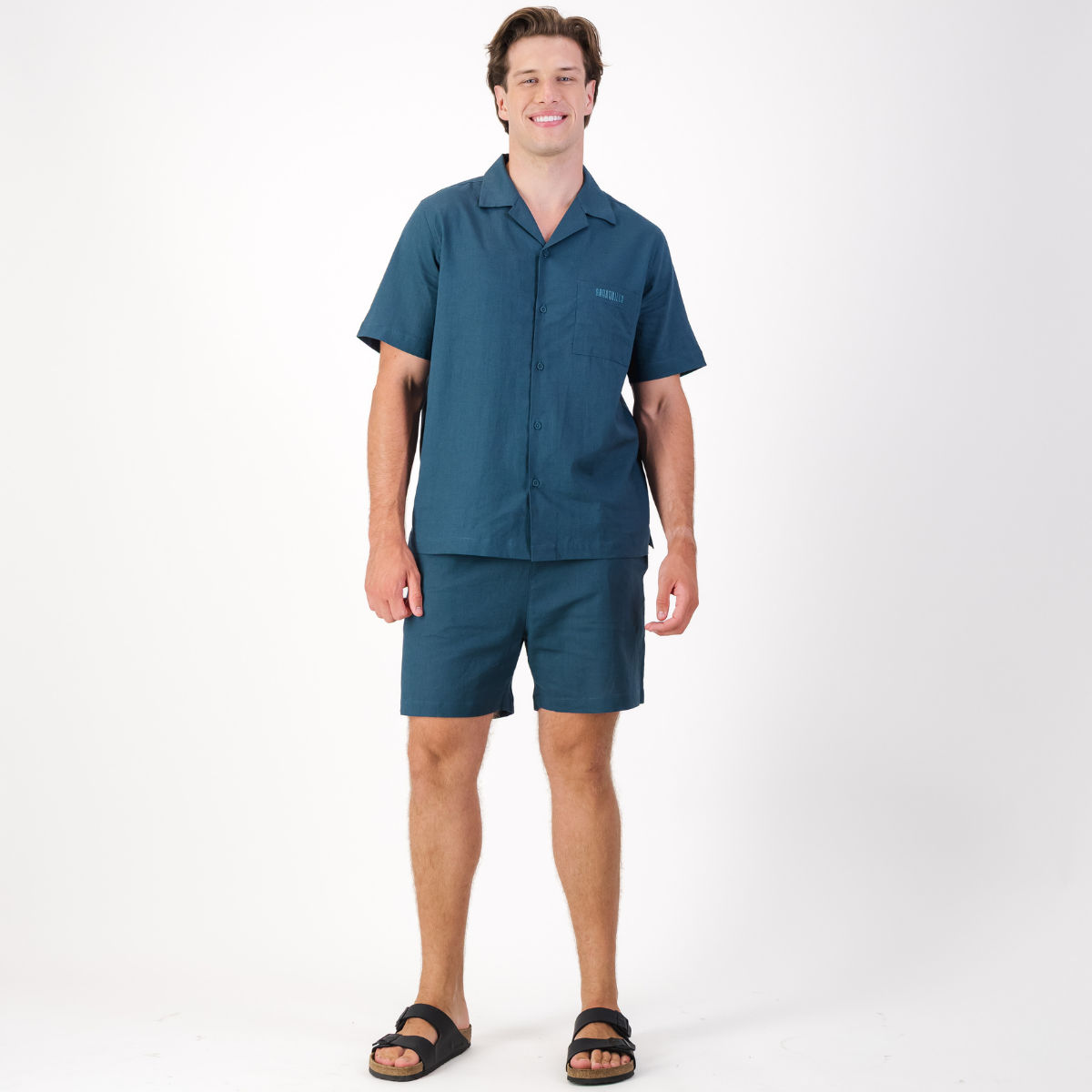 Mens Pull on Shorts / Teal