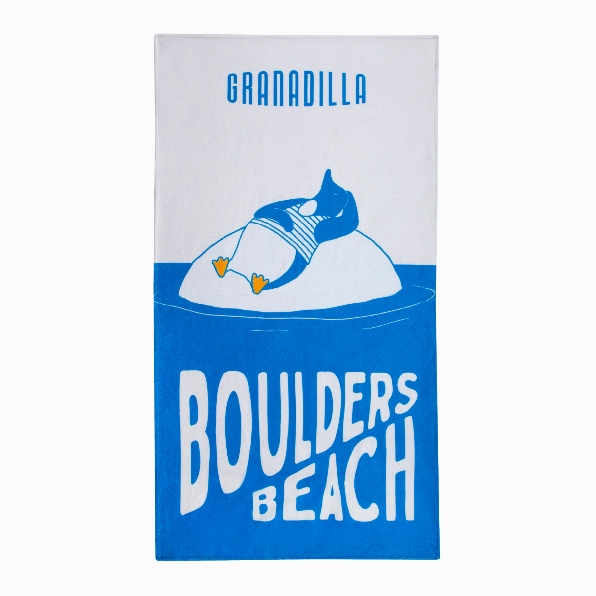 Beach Towel | Boulders Penguin / Blue