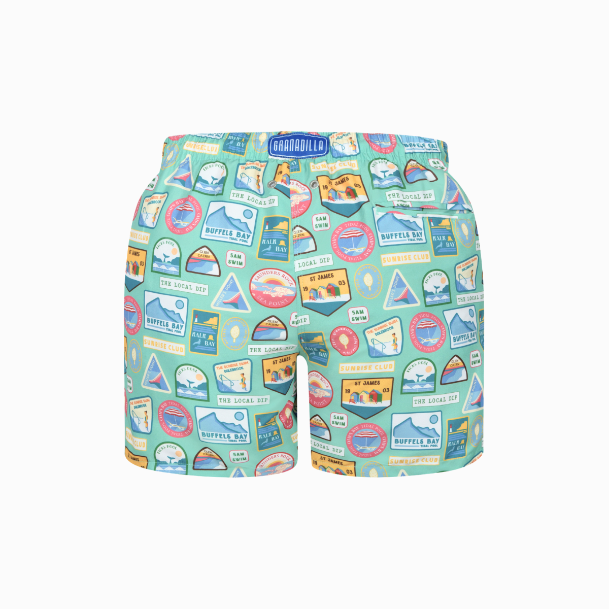 Mid-length Swim Shorts | Tidal Pool / Mint