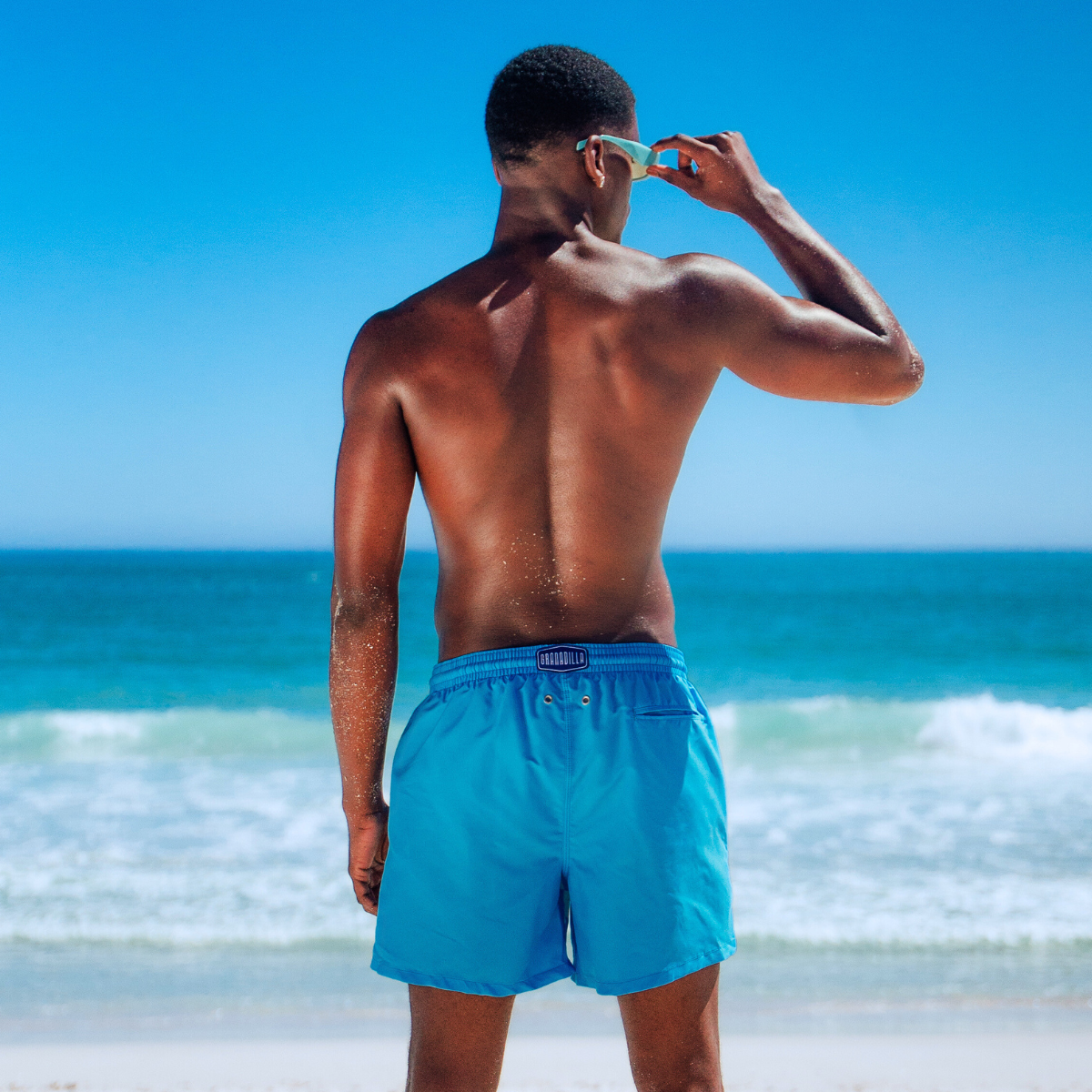 Mid-length Swim Shorts | Boulders Penguin / Blue