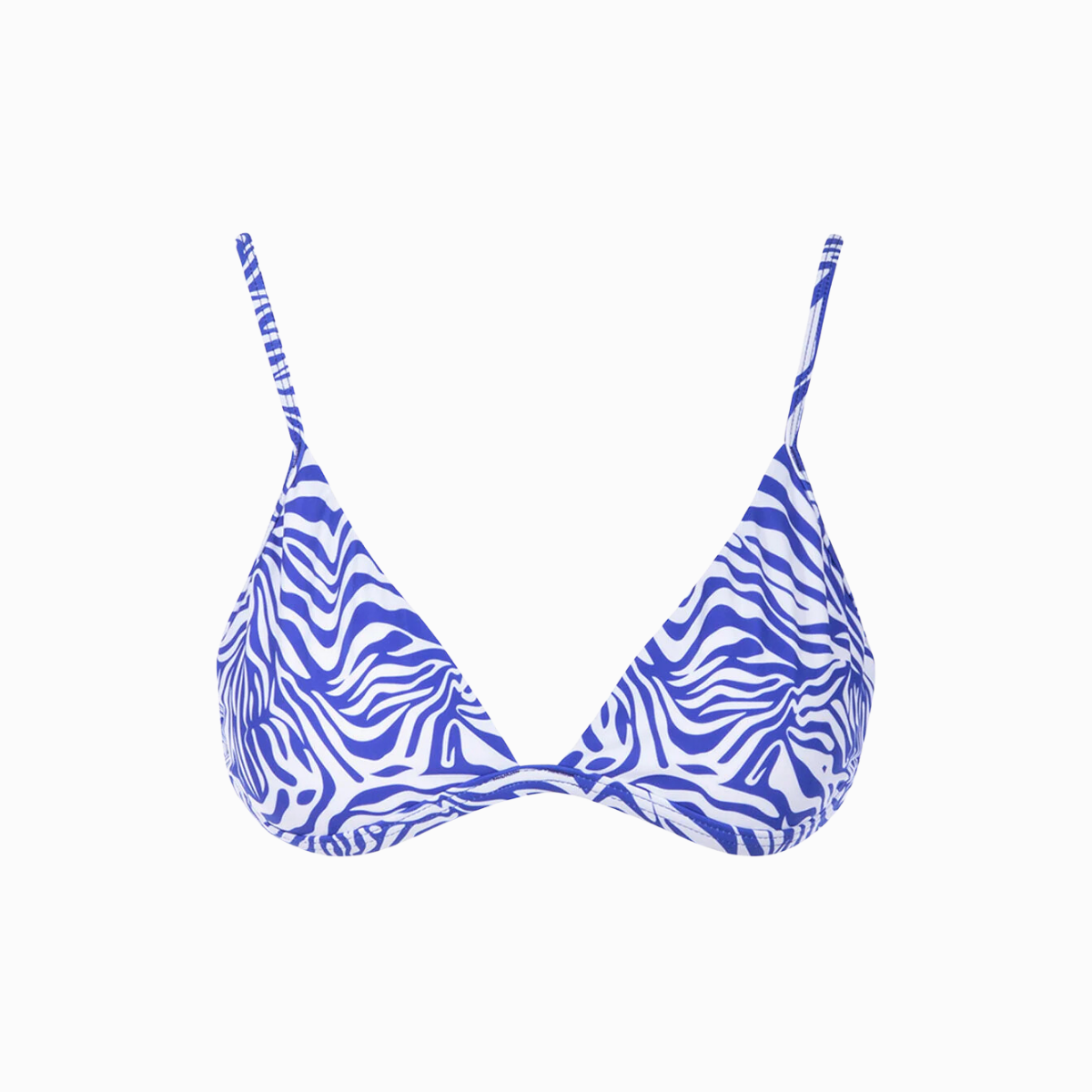 Bralette Bikini Top | Zebra Blue