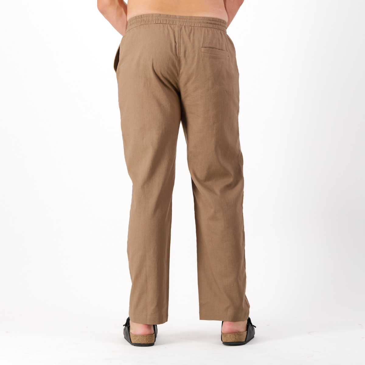 Mens Pull on Pants | Plain / Stone