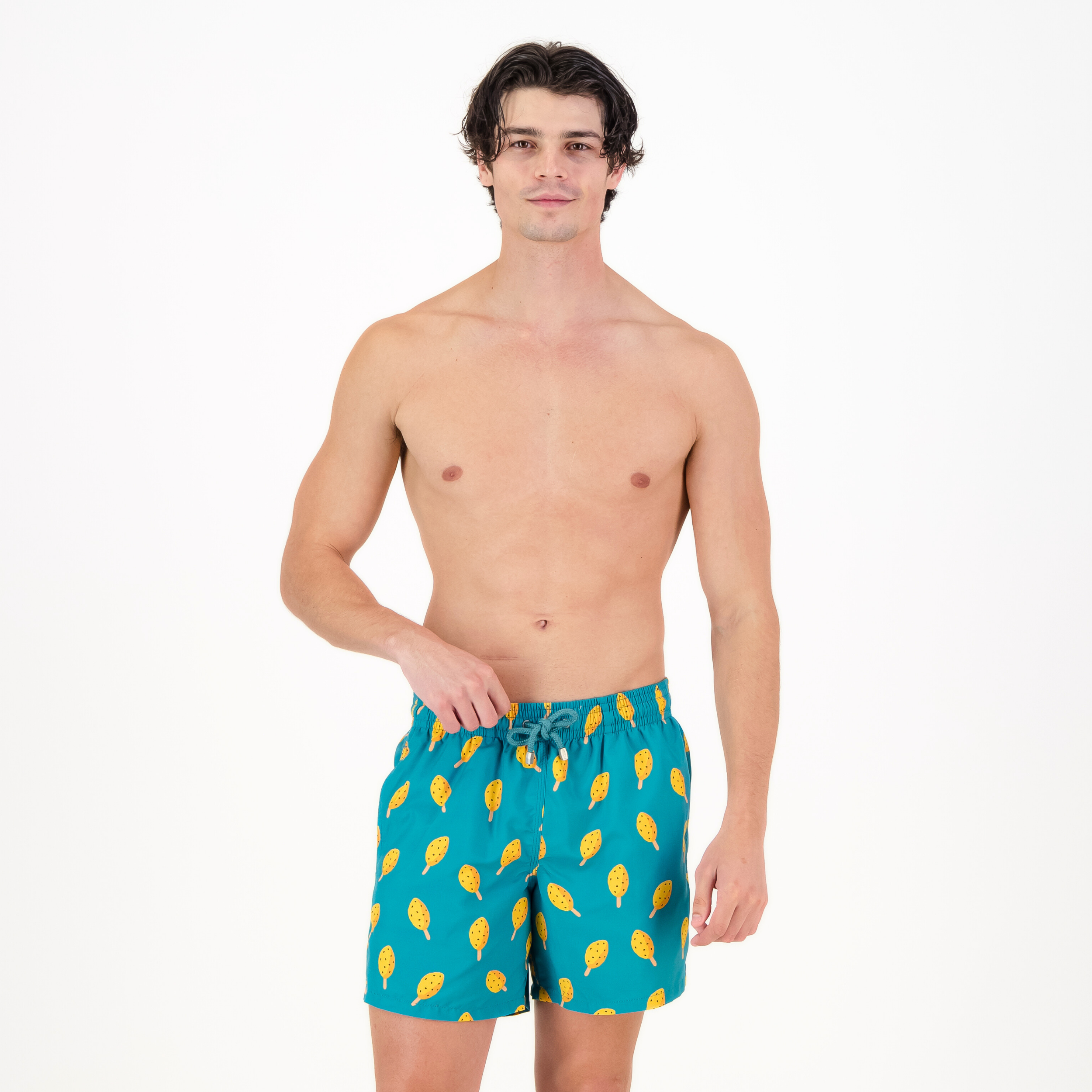 Mid-length Swim Shorts | Lolly / Teal