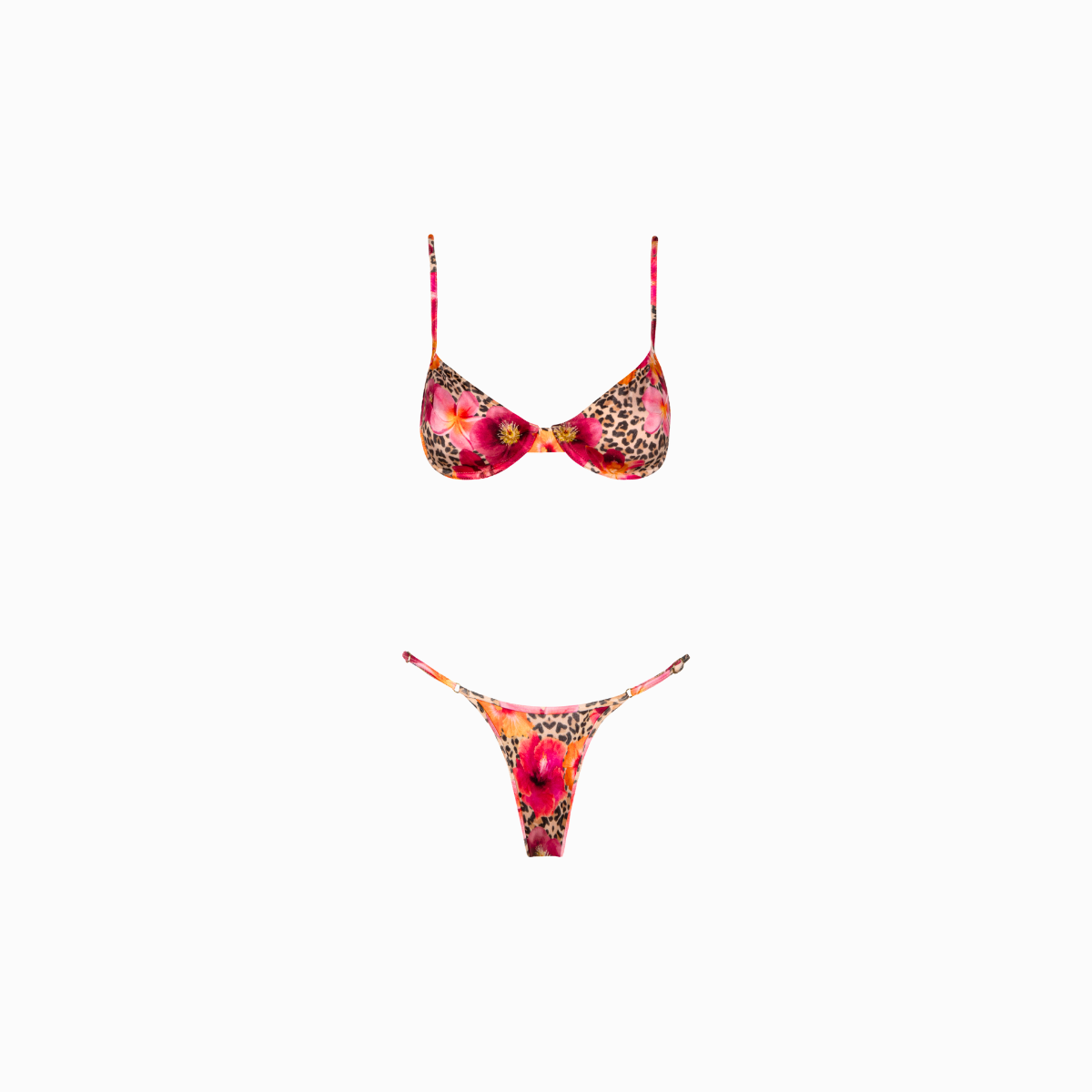 The Leopard Floral Set | Minimal Coverage