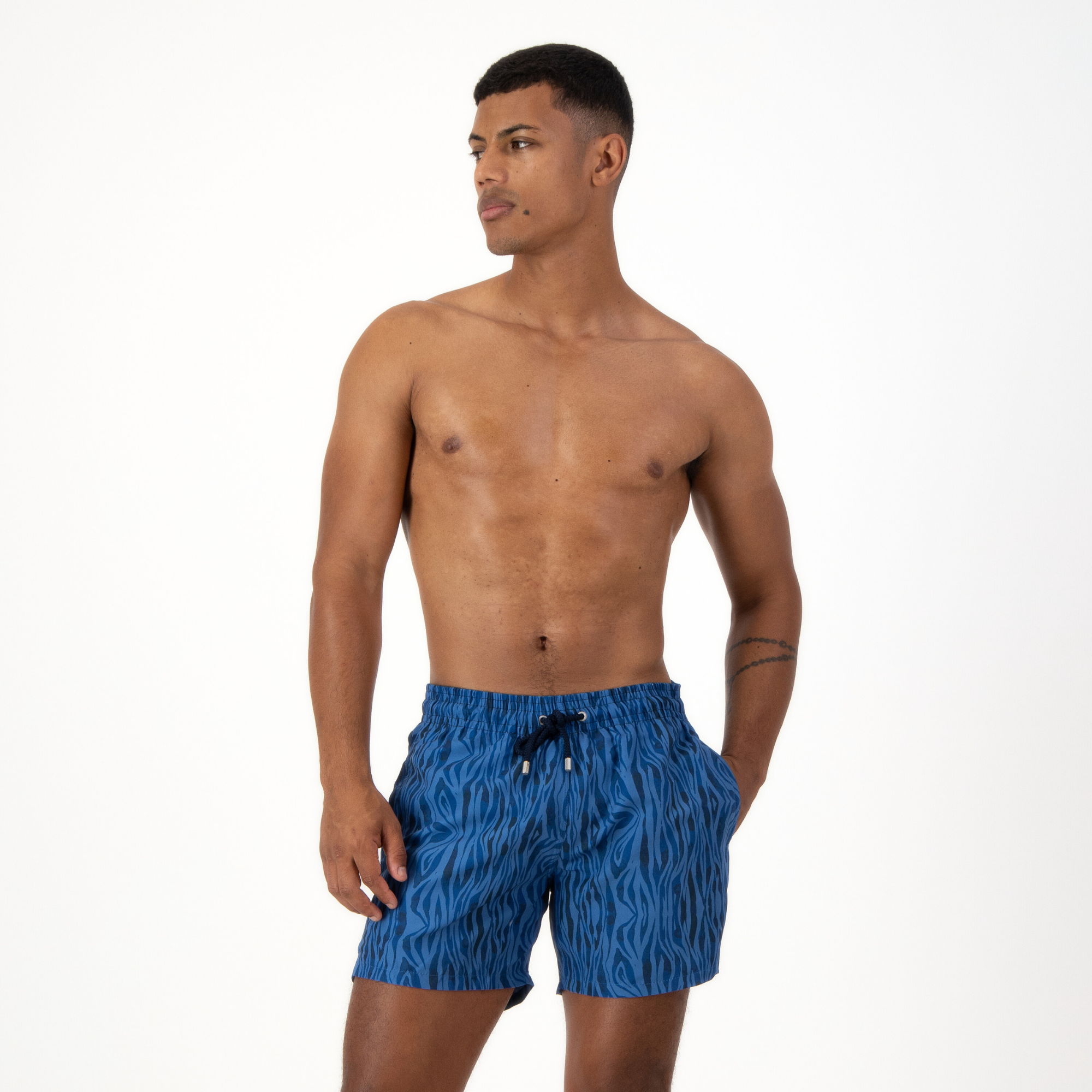 Mid-length Swim Shorts | Malachite / Blue