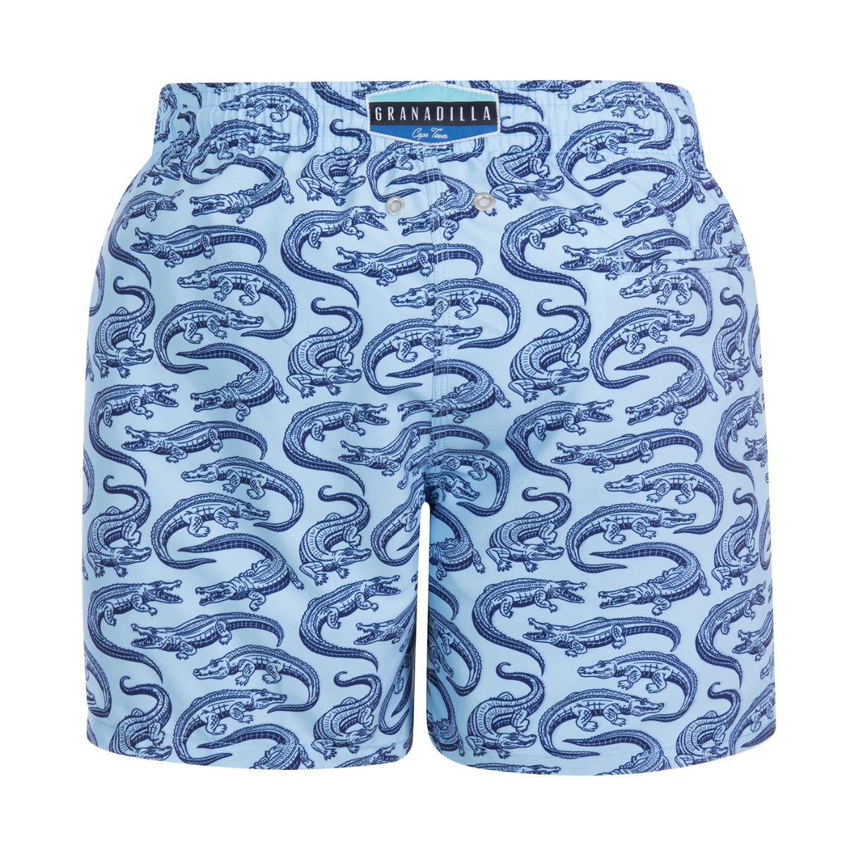 Mid-length Swim Shorts | Crocodiles / Blue