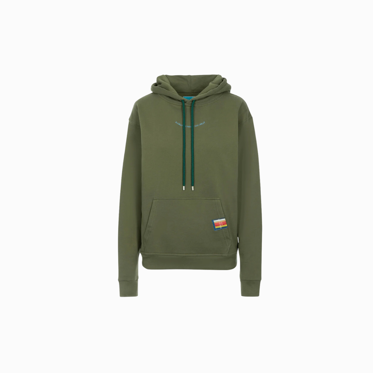 Fitted Hoodie | Smile Lolly To Make You Jolly / Olive