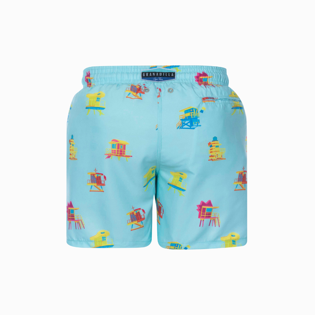 Mid-length Swim Shorts | Miami Huts / Baby Blue