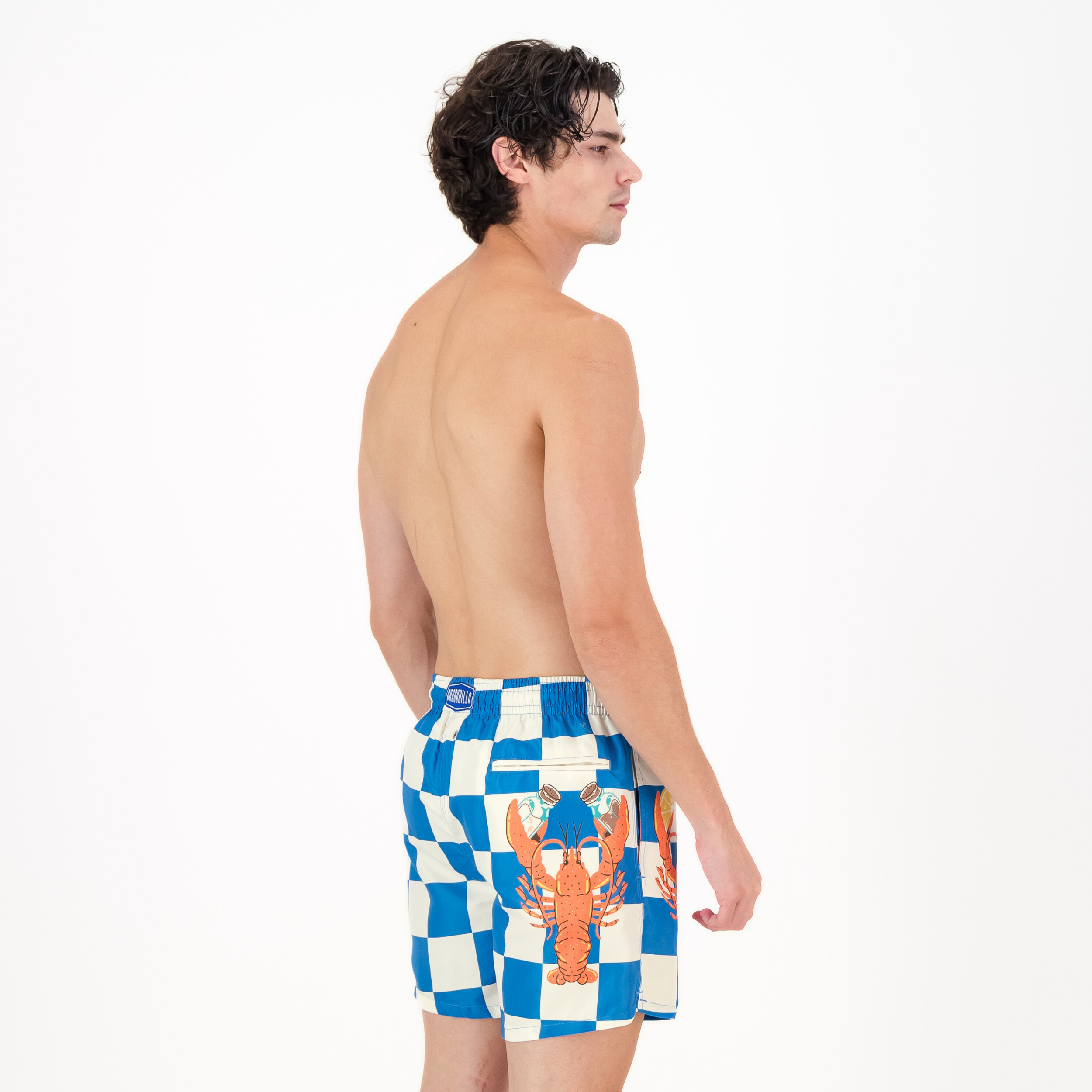 Mid-length Swim Shorts | Lobster / Blue