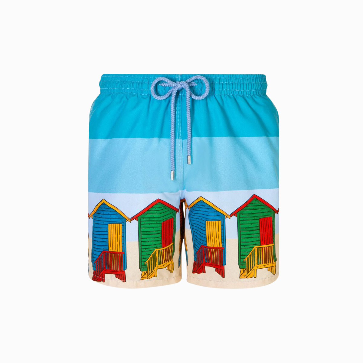 Mid-Length Swim Shorts | Muizenburg Huts / Blue