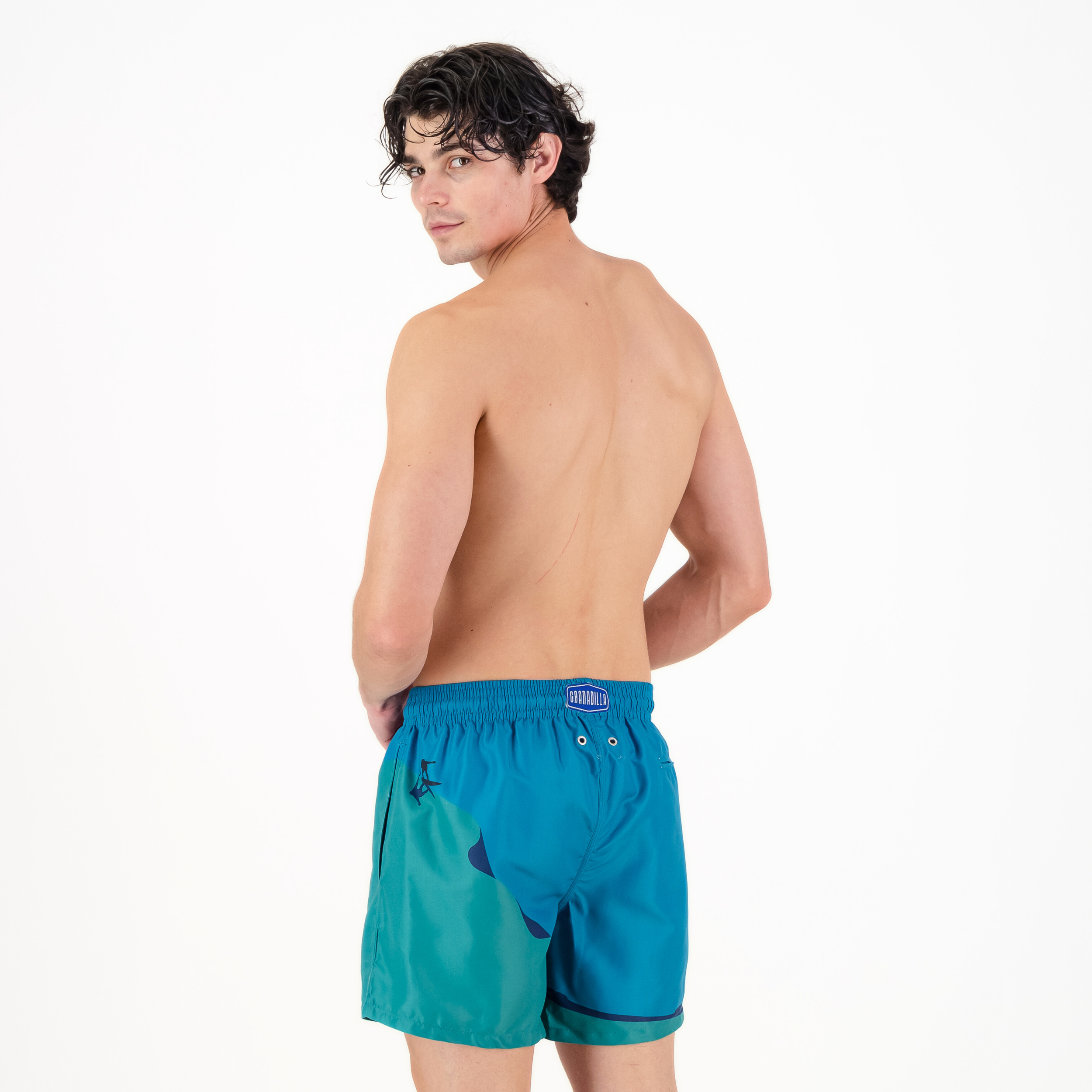 Mid-length Swim Shorts | Dune Surfer / Teal