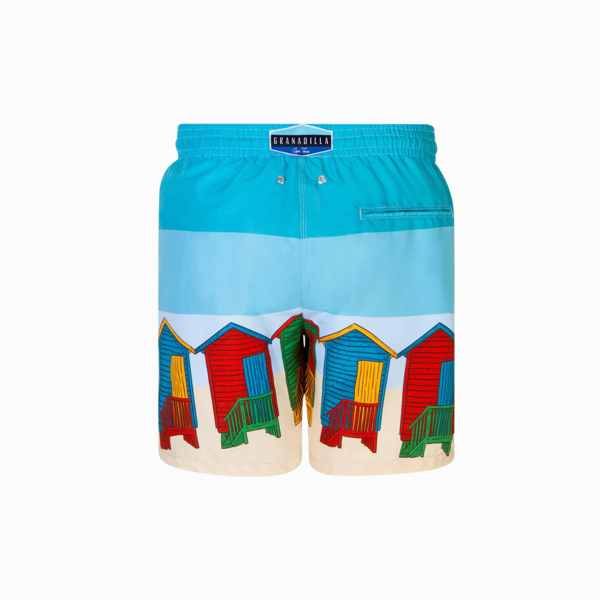 Mid-Length Swim Shorts | Muizenburg Huts / Blue