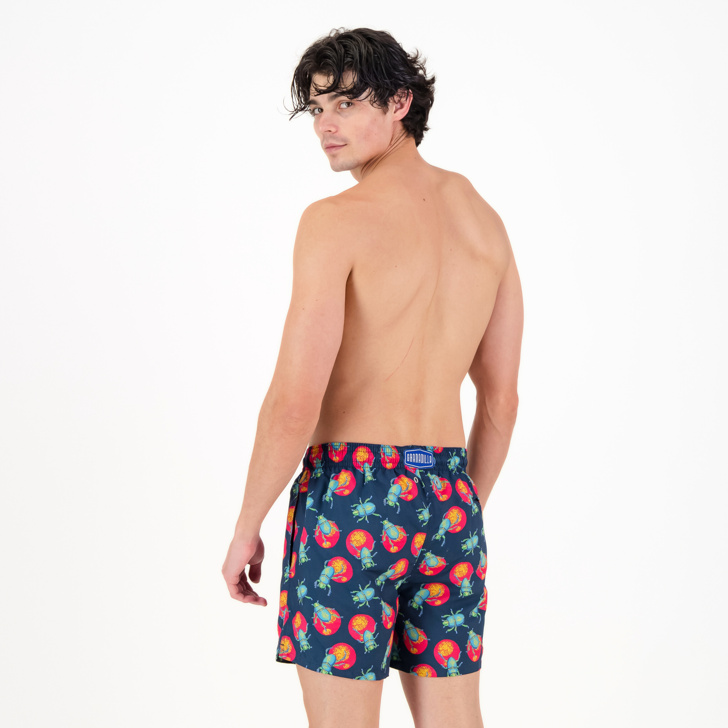 Mid-length Swim Shorts | Dung Beetle / Navy