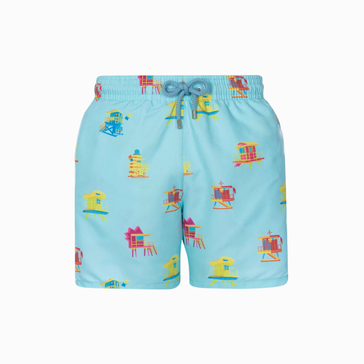 Mid-length Swim Shorts | Miami Huts / Baby Blue