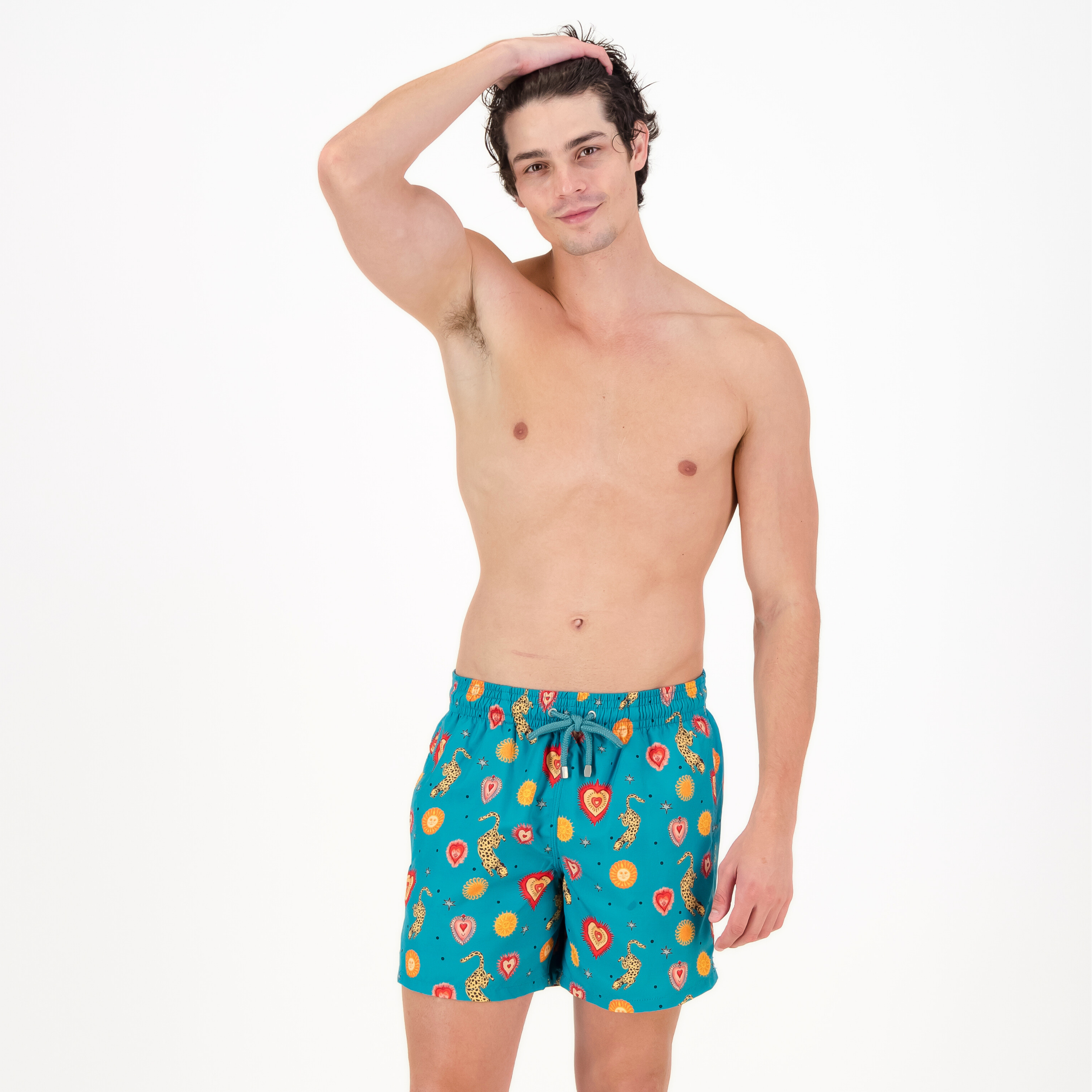 Mid-length Swim Shorts | Sphinx / Teal