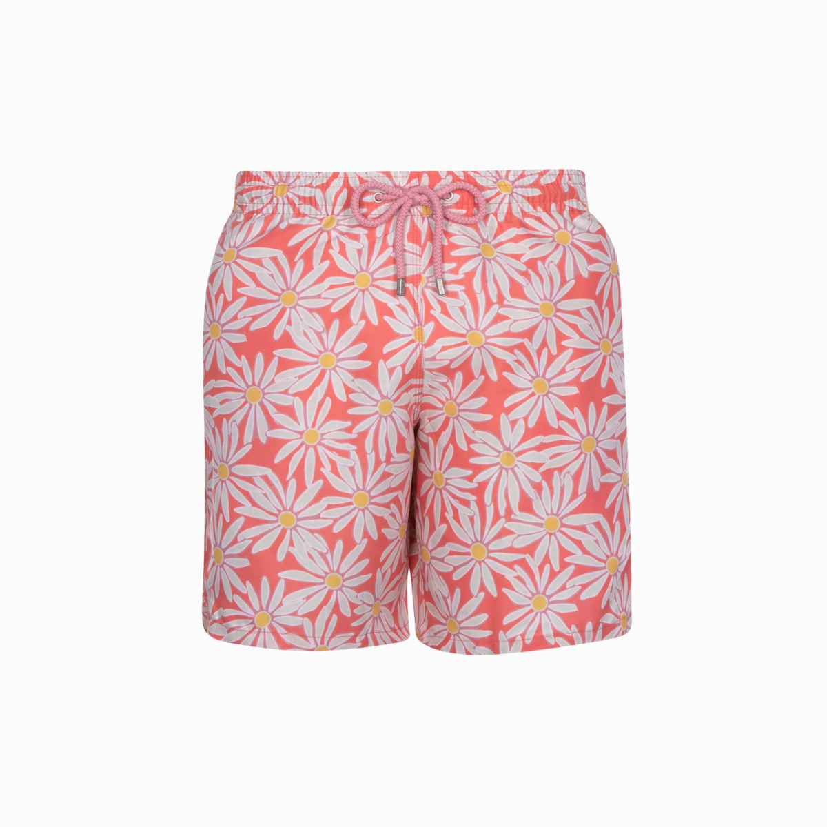 Long Swim Shorts | Daisies / Pink