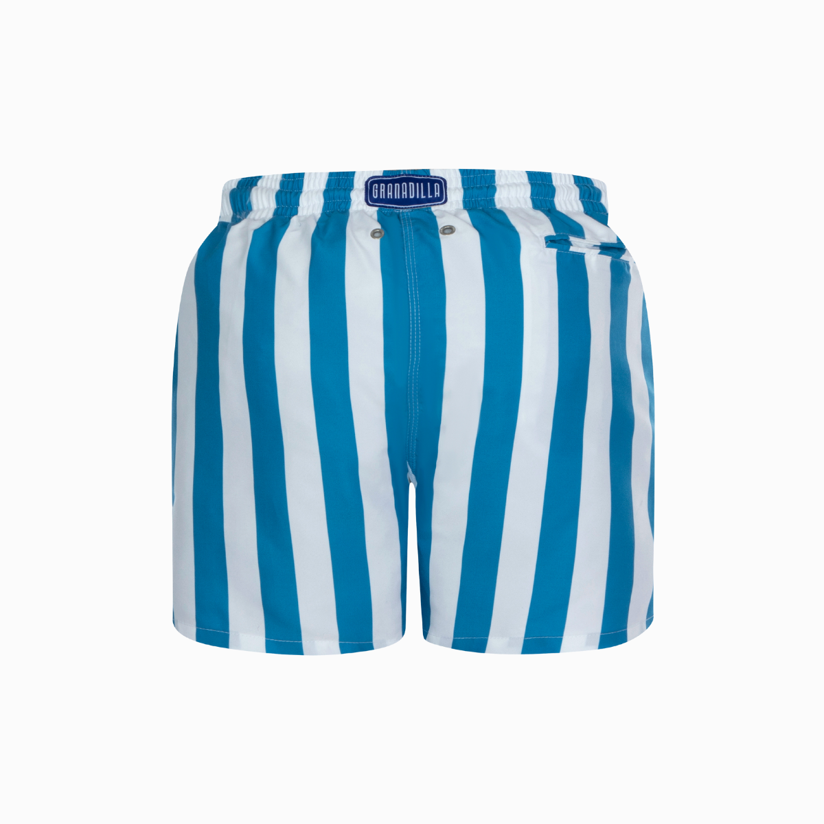 Mid-length Swim Shorts | Stripes / Blue