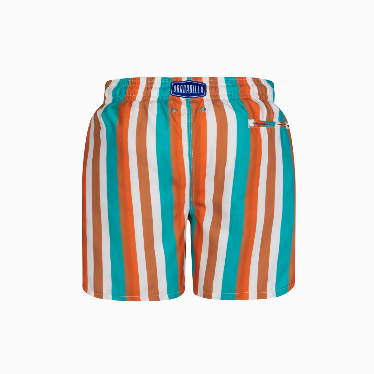 Mid-length Swim Shorts | Stripe / Tonal