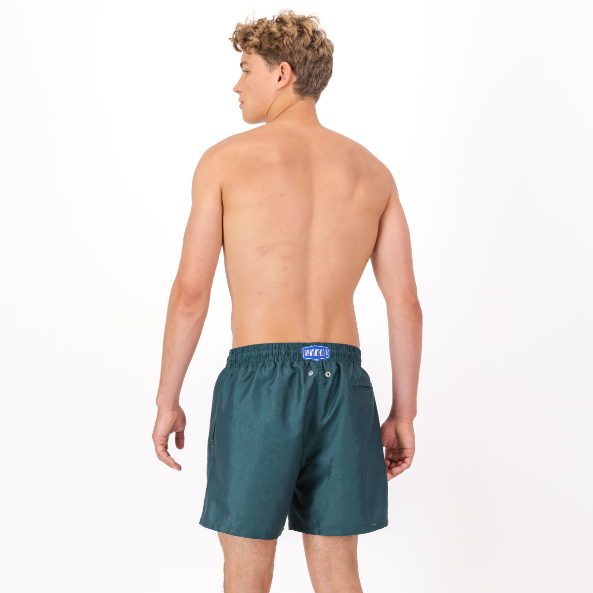 Mid-Length Swim Shorts | Stone Wash / Emerald