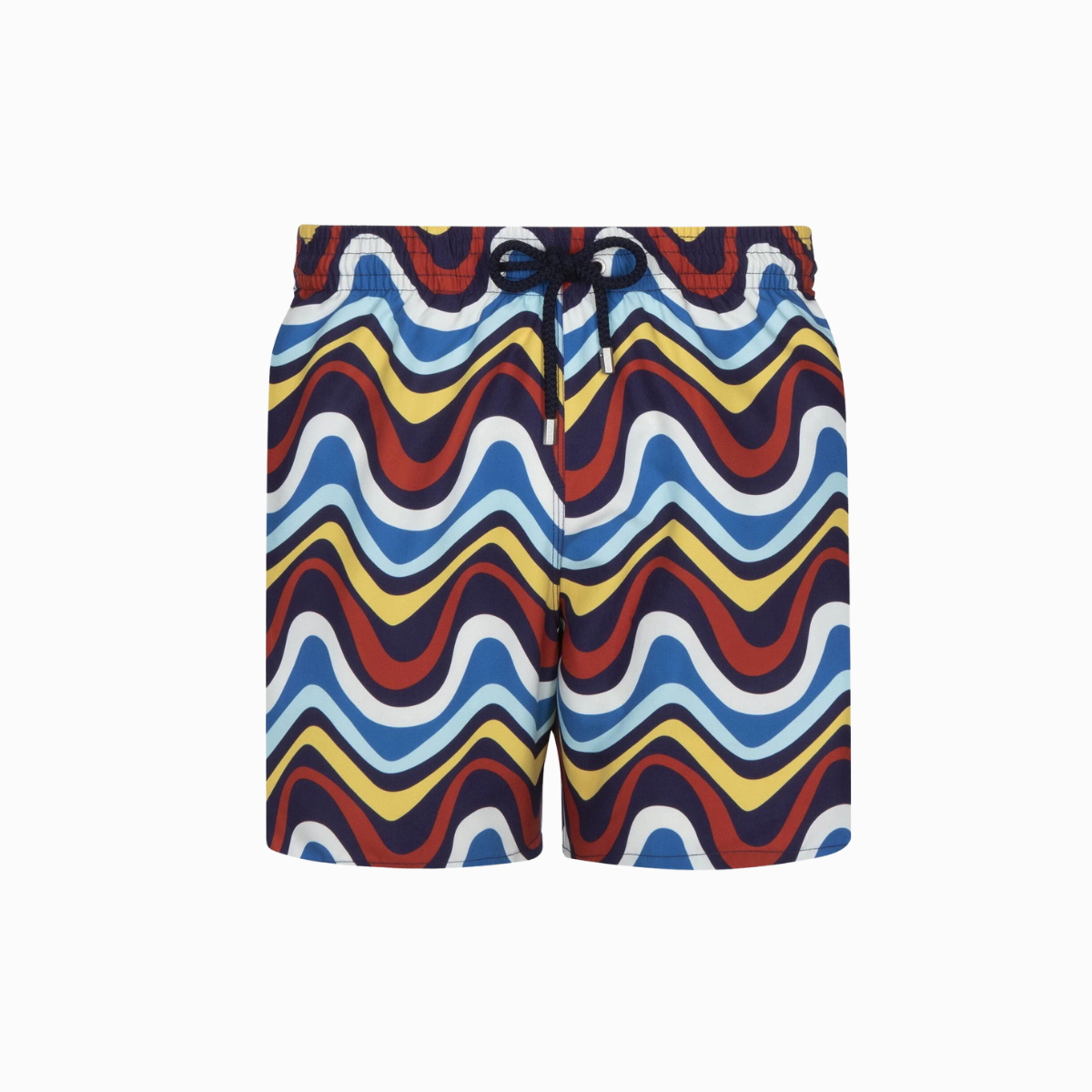 Mid-length Swim Shorts | Wavy Stripes / Multi