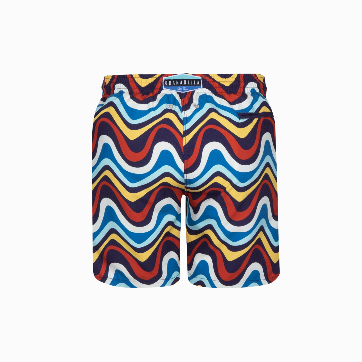 Mid-length Swim Shorts | Wavy Stripes / Multi