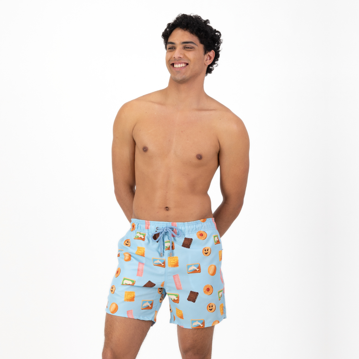 Mid-length Swim Shorts | Jolly Jammer / Blue