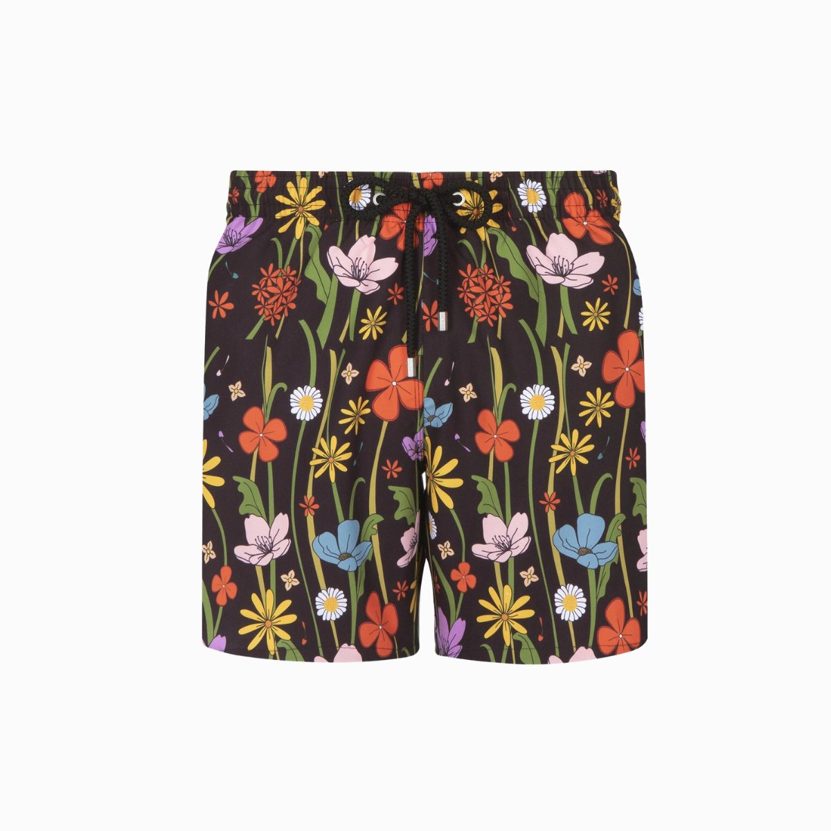 Mid-length Swim Shorts | English Garden / Black