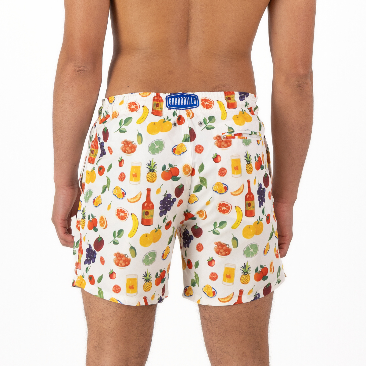 Mid-length Swim Shorts | Picnic / Cream