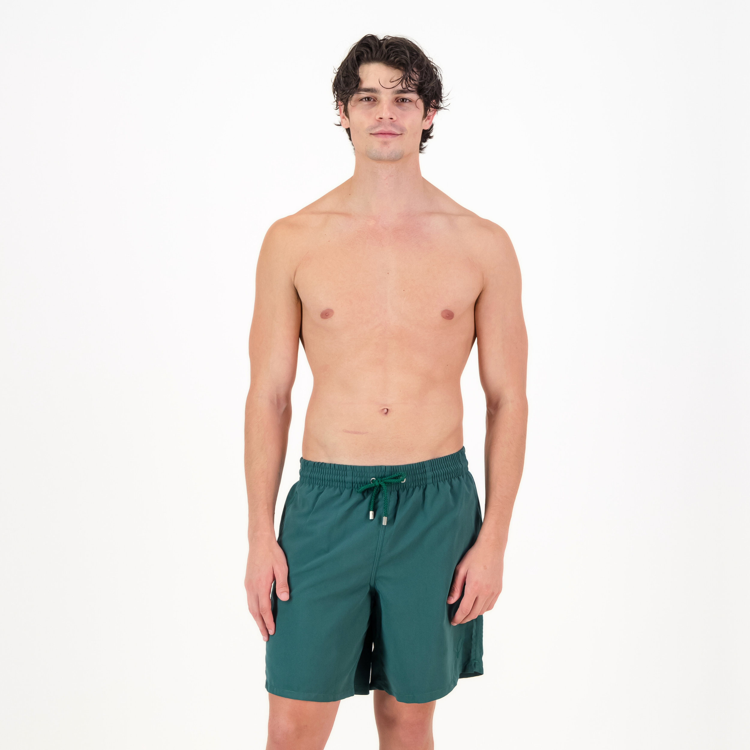 Long Swim Shorts | Plain / Emerald