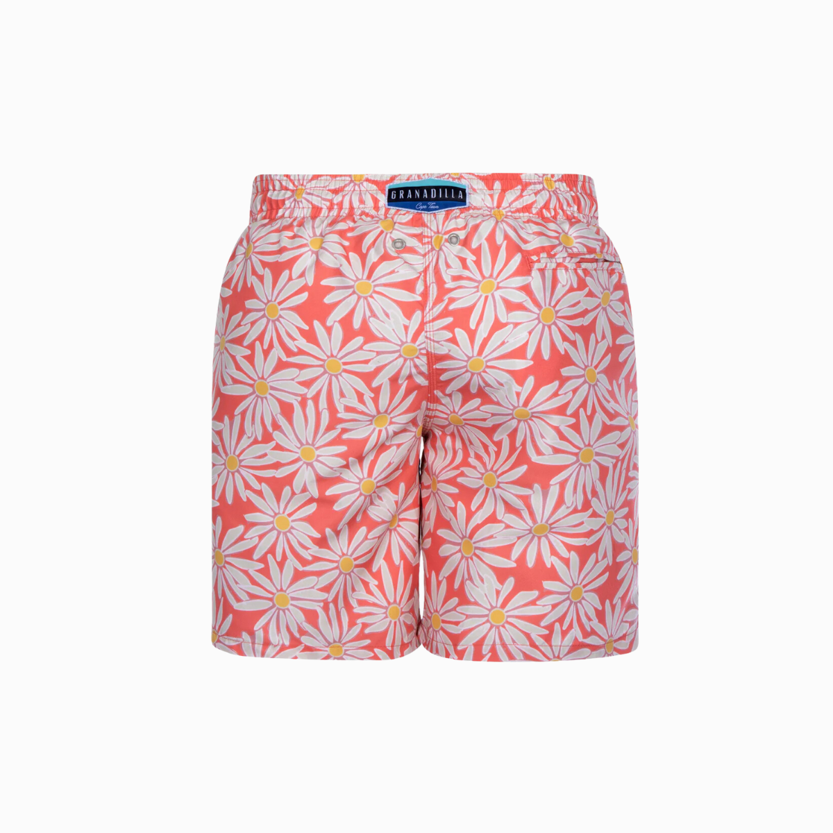 Long Swim Shorts | Daisies / Pink