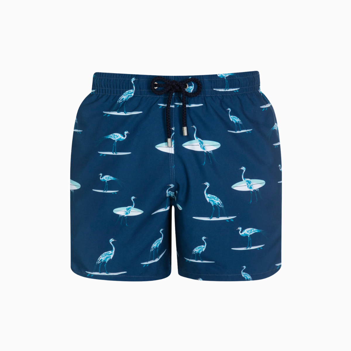 Mid-length Swim Shorts | Crane Surfer / Navy Blue