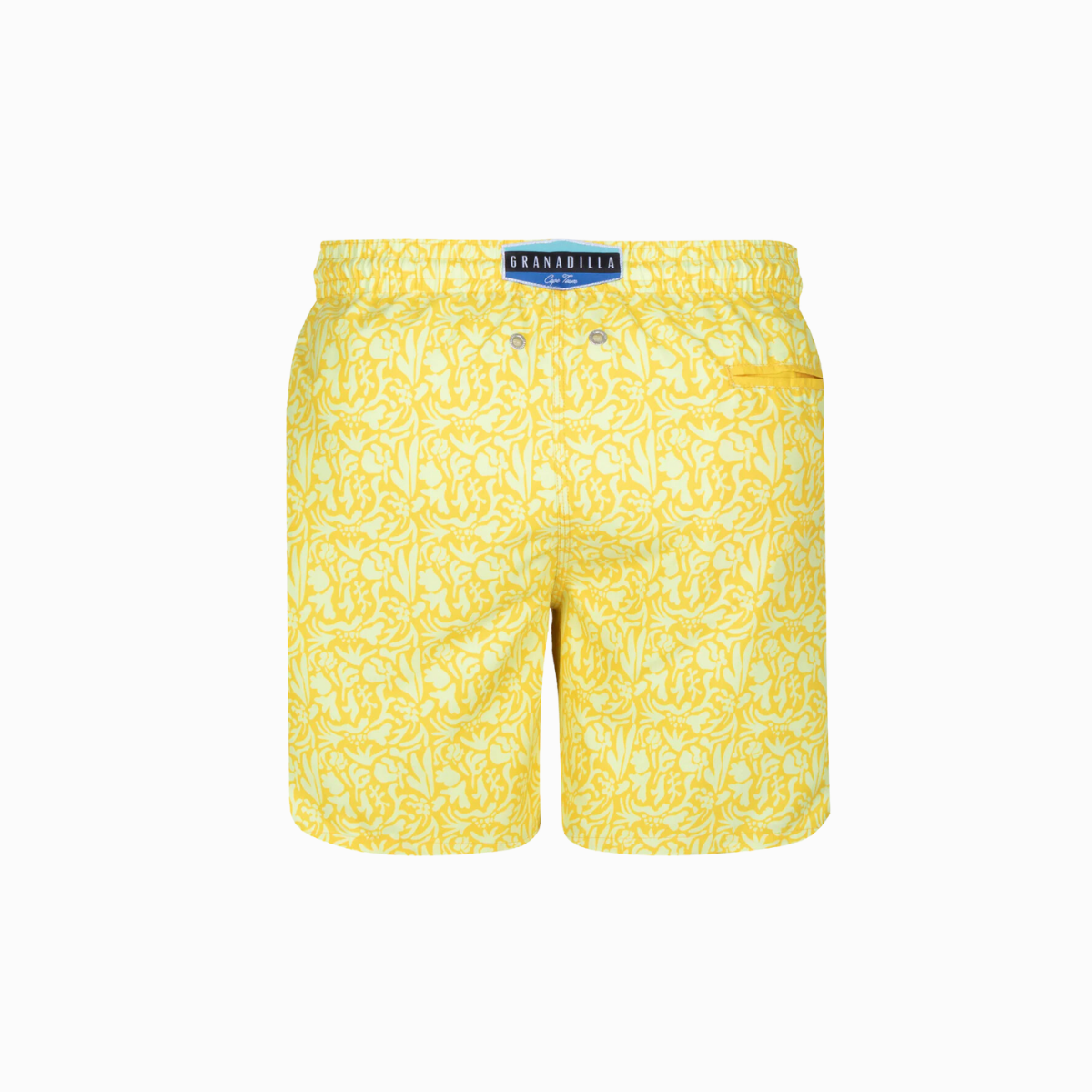 Mid-length Swim Shorts | Baroque Floral / Yellow